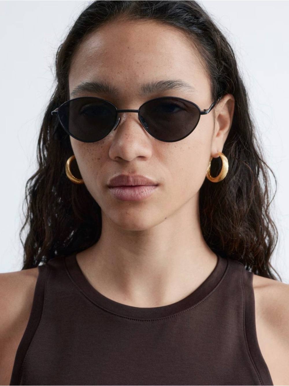 Wire Frame Oval Sunglasses